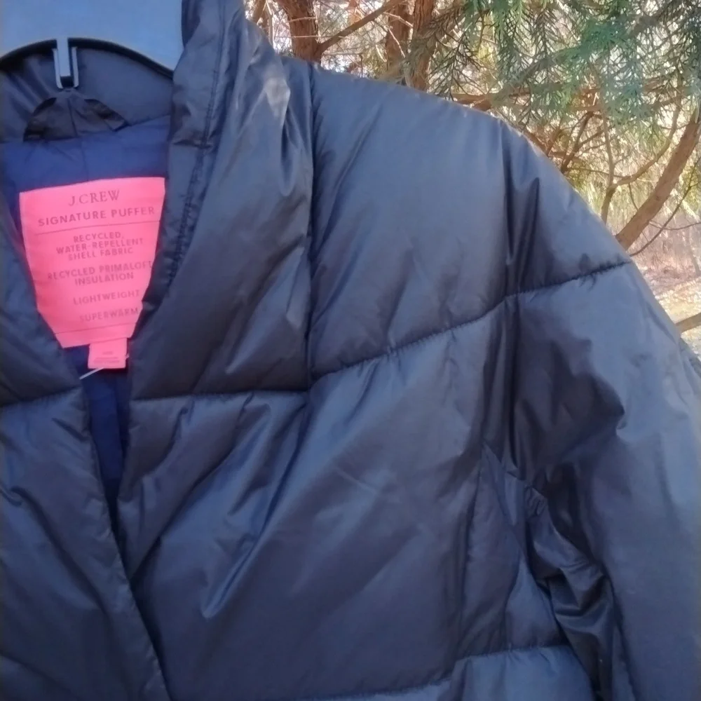 J. Crew Signature Puffer Jacket navy blue size XS